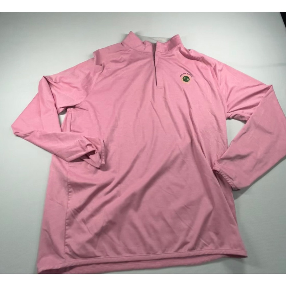 Peter Millar Crown Crafted Pink Quarter Zip Pullover L Crystal Downs Golf Club